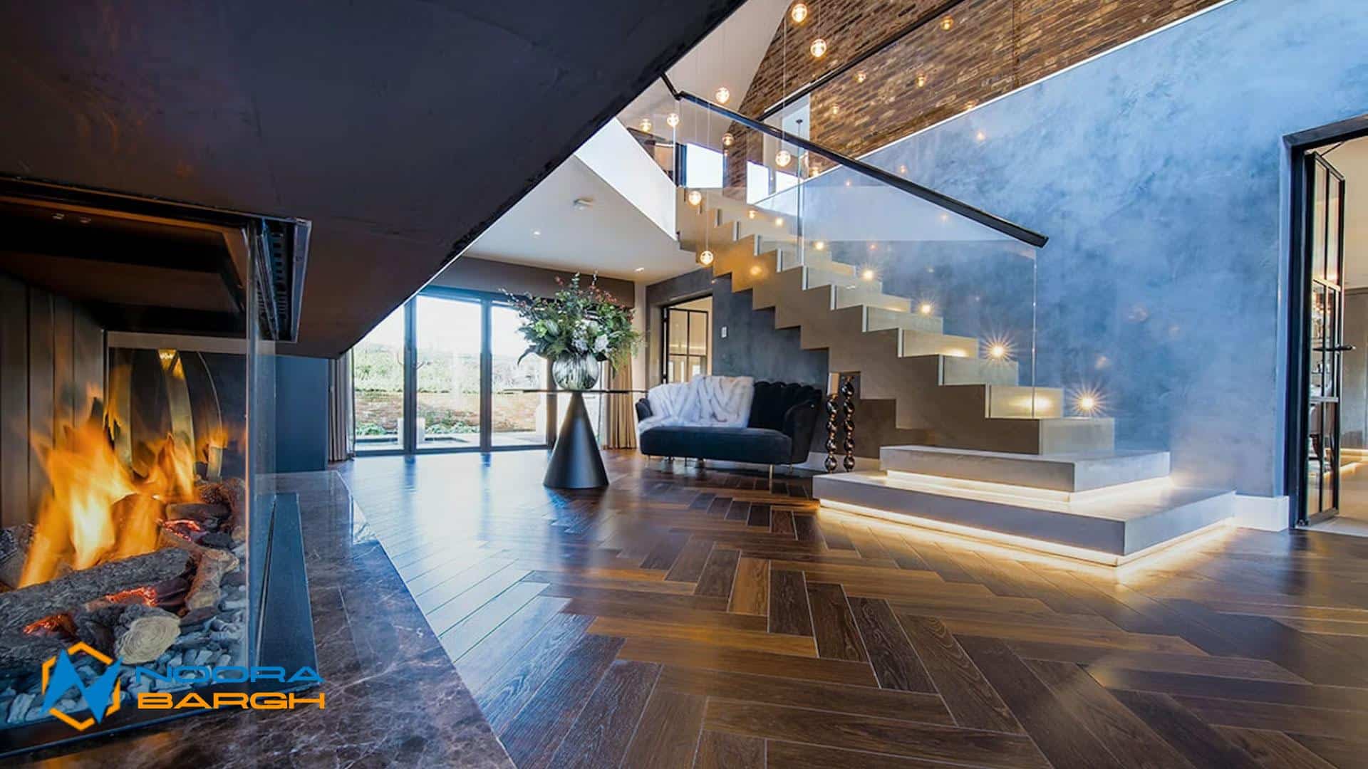 نور تأکیدی (Accent Lighting) برای راه‌پله