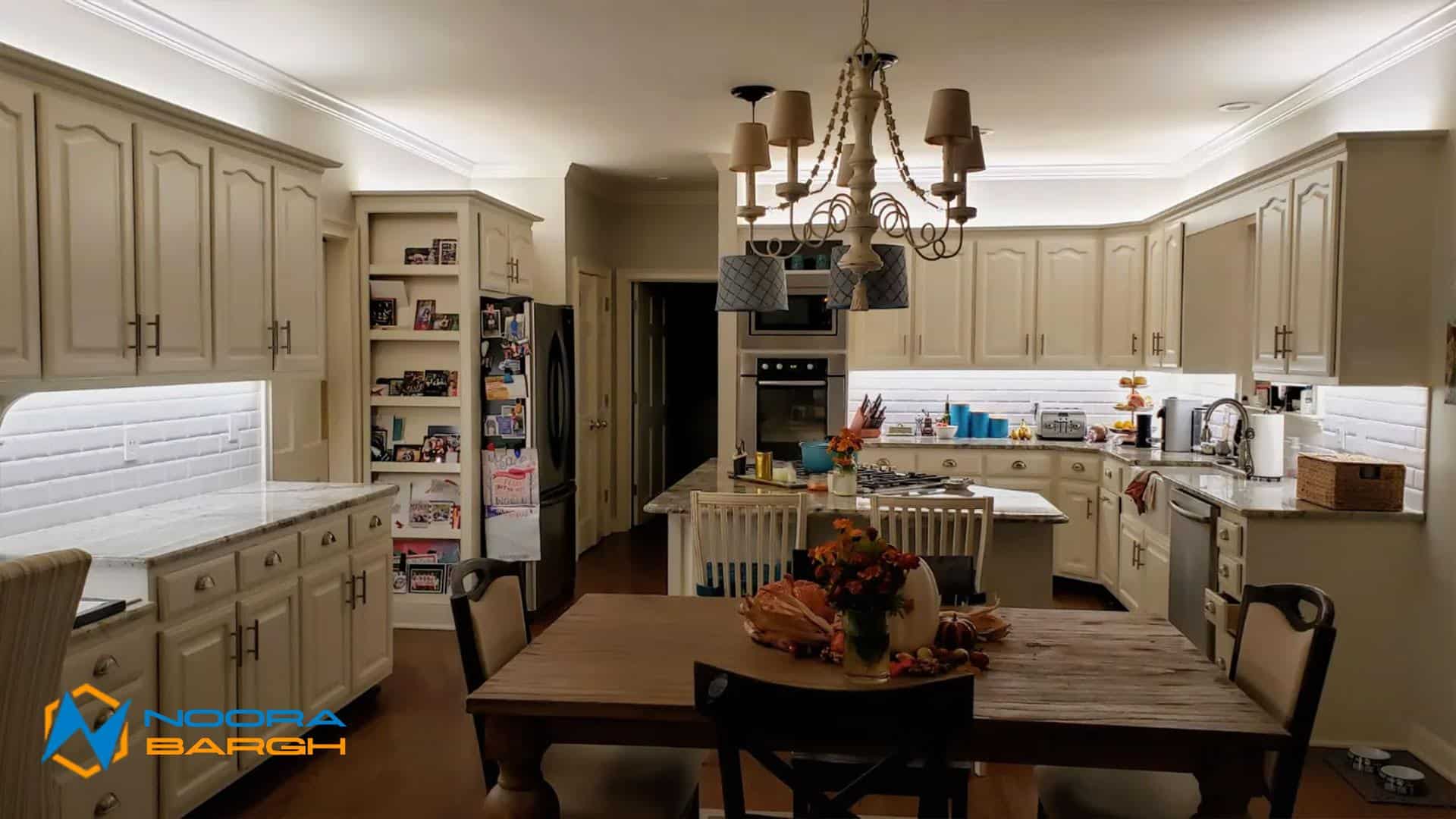 لامپهای خطی LED در آشپزخانه