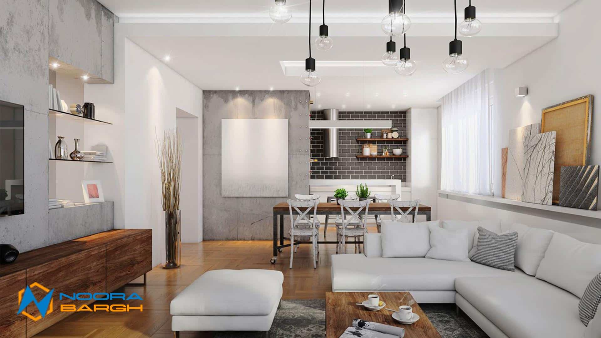 لامپهای سقفی LED در پذیرایی